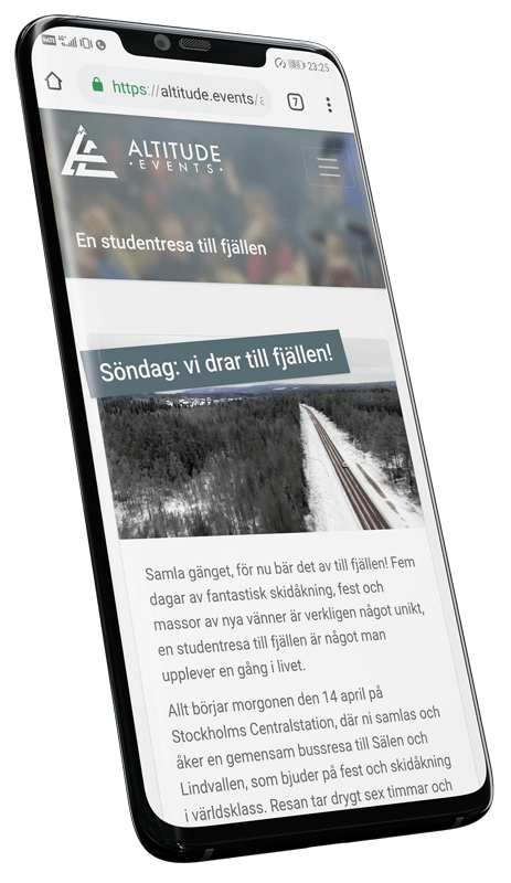 På sidan finns all form av information, allt ifrån restauranger till bokningsvillkor