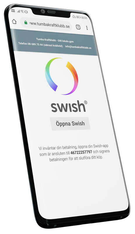 Swishbetalningar initieras direkt på sidan - snabbt, enkelt och smidigt.